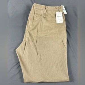 Tommy Bahama Golf Pants Havana Herringbone 46 x 36 Khaki Silk Cotton